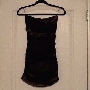 Black and pink shear dress