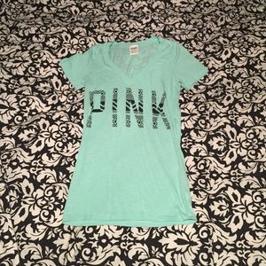Teal PINK v neck