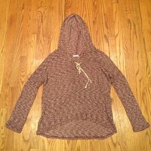 Burgundy/cream lightweight sweater