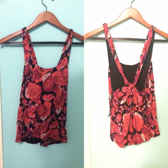 Free People Floral tank top