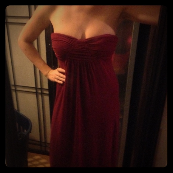 Burgundy maxi dress