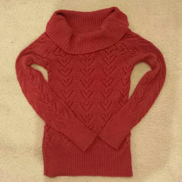 Red knitted sweater