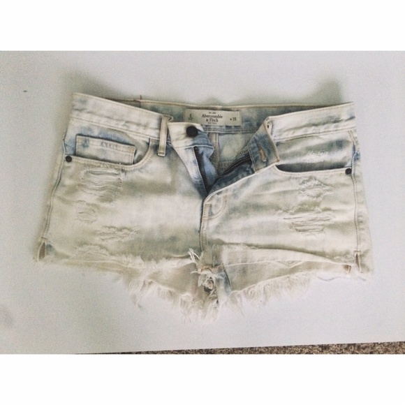 Abercrombie and Fitch high waisted denim shorts