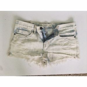 Abercrombie and Fitch high waisted denim shorts