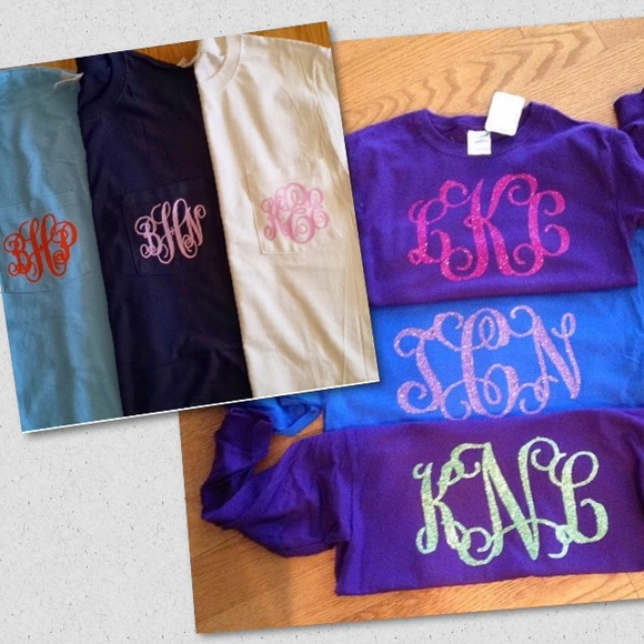 New Glitter Monogram  longsleeve shirts