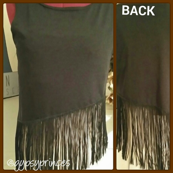SALE H.P. SHAKE IT OFF FRINGE TOP - Picture 3 of 4