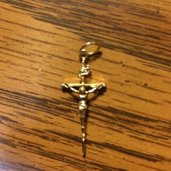 14k real solid gold Jesus pendent