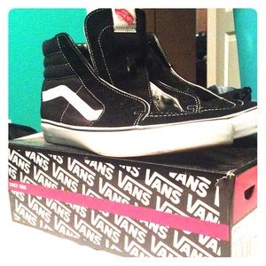 Black and white vans