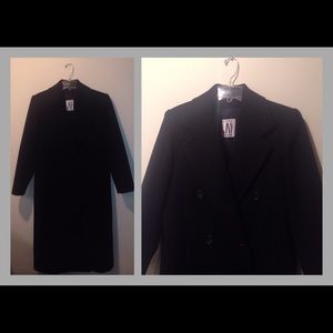 JNY black wool trench