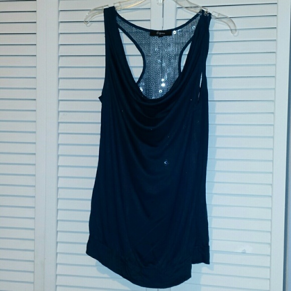 Green top with sequin back