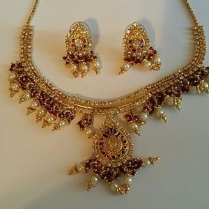 Indian pakistani  golden jewlery set