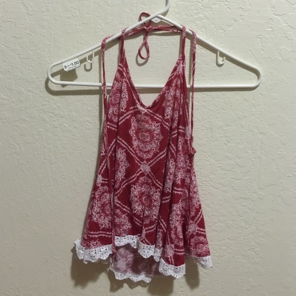 Red bohemian styled halter top! ❤️