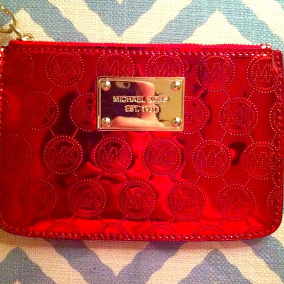 MK red wristlet