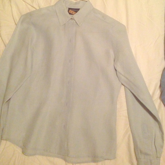 Liz Claiborne linen collar shirt