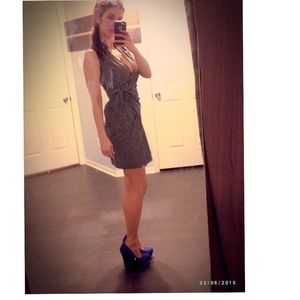 Express Polka dot wrap dress