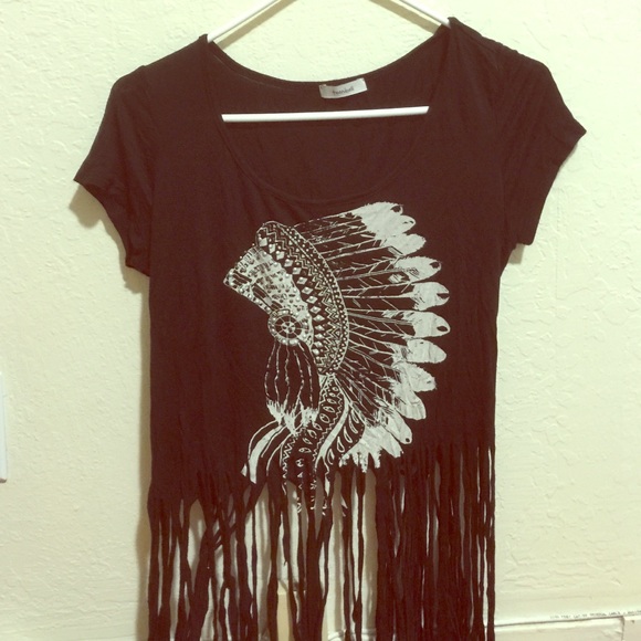 indian inspired shirt with fringe💞