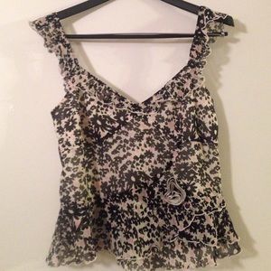 NWOT Banana Republic Silk Floral Sleeveless Top