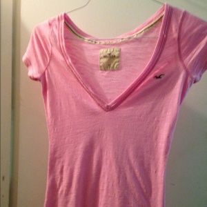 Pink Hollister v-neck NEVER worn
