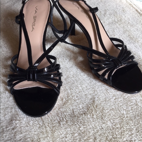 Via Spiga Sling Back Black Sandal