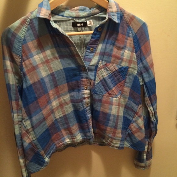 BDG (urban outfitters) cropped flannel