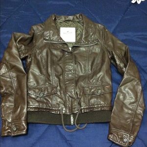 Hollister faux leather jacket