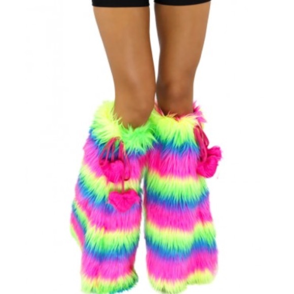 Neon rainbow fluffies💙💗💚