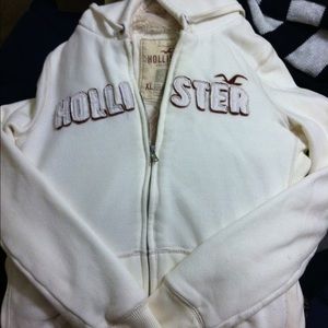 Hollister fur lined fleece hoodie