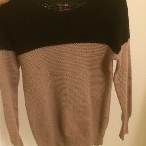 Black and brown sweater