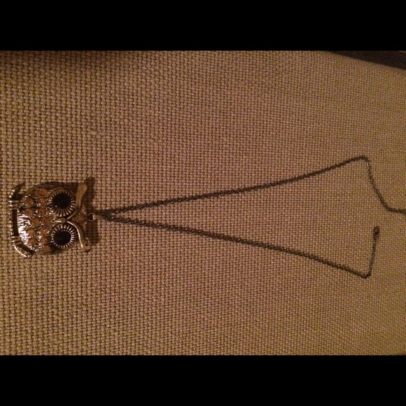 Golden color owl necklace