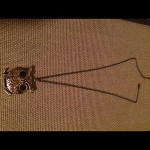 Golden color owl necklace