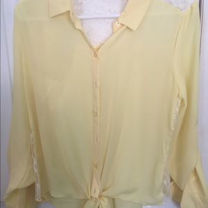 Yellow Lace Blouse