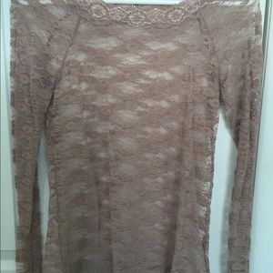 Sheer Lace Long Sleeve Top