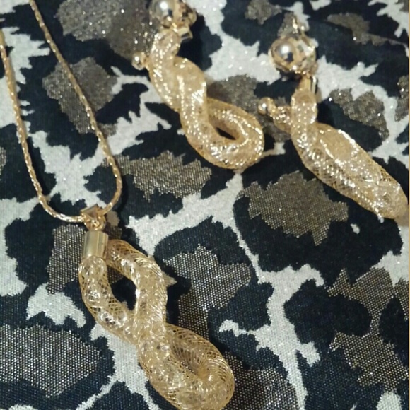 Twisted Necklace w/Earings NWOT - Picture 3 of 4