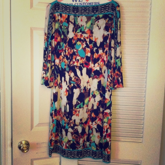 Calvin Klein watercolor shift dress