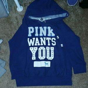 Victoria secret blue hoodie