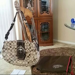Authentic Coach canvas handbag with dust bag