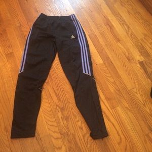 Adidas Purple and Black Workout Pants