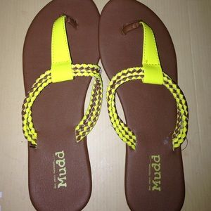 neon yellow sandals