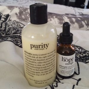 Philosophy face wash and serum