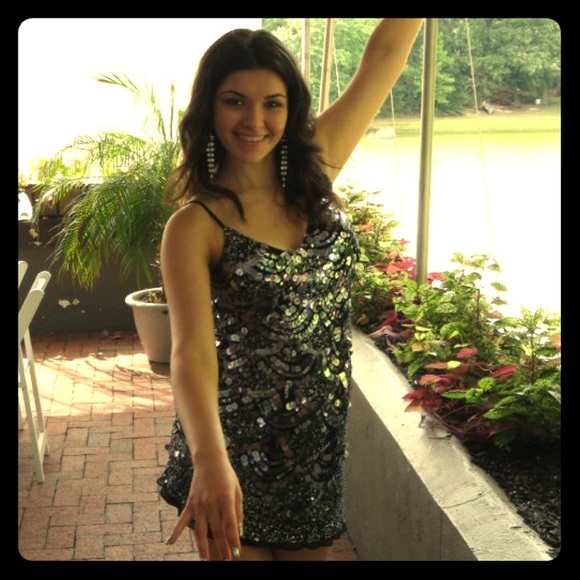 Sequin dance dress - 100% silk