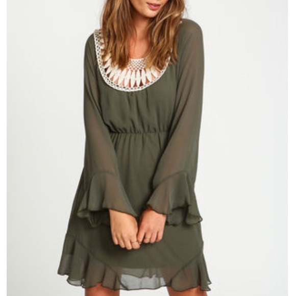 Olive dress. New. Has tag