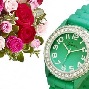 🌷• host pick | geneva rubber watch •