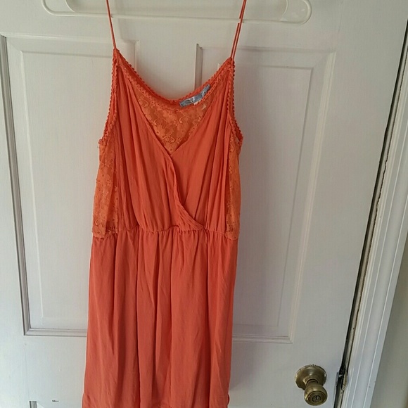 peach dress