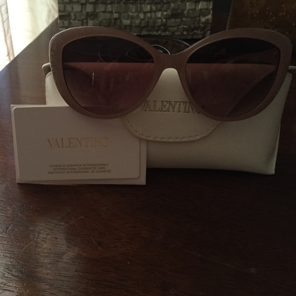 Valentino cat eye nude sunglasses