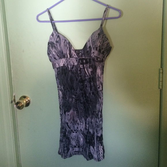 Blue tie die mini dress