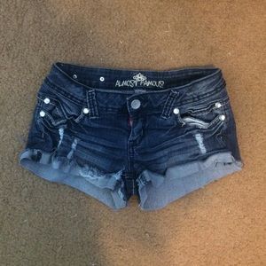Dark denim shorts