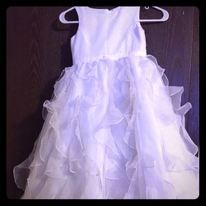 White flower girl dress, size 6