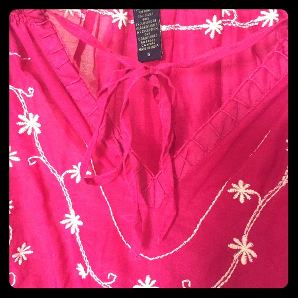 Banana Republic pink boho top