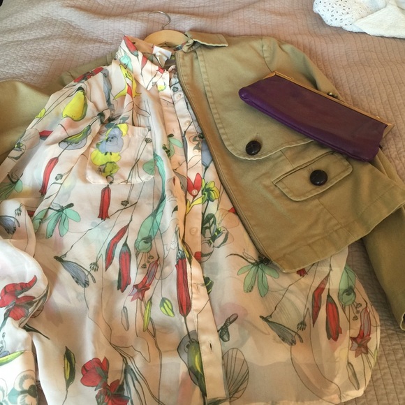 Anthropology khaki jacket