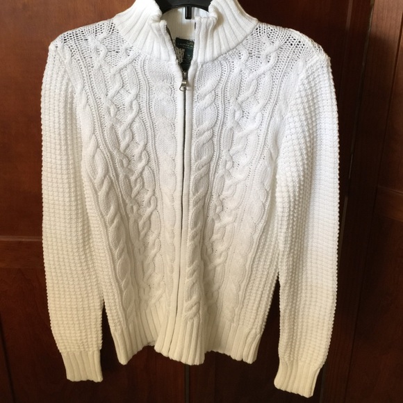 Ralph Lauren white zip up sweater